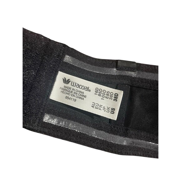 WACOAL 854119 RED CARPET FULL BUSTED STRAPLESS BLACK BRA SIZE 38D - Picture 3 of 6